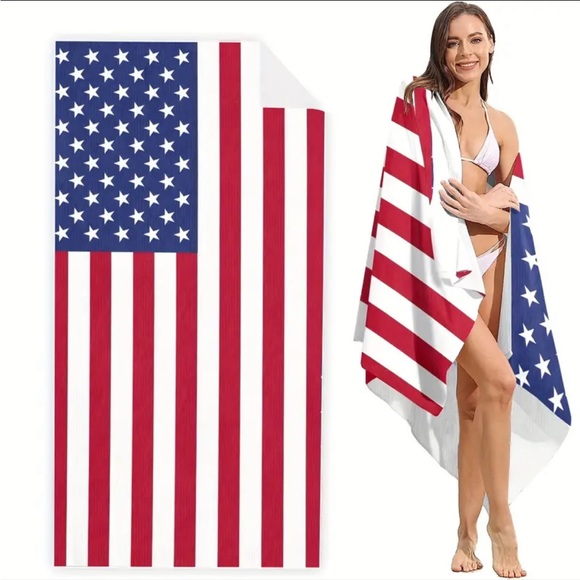 🇺🇸 American Flag Oversized Beach Towel - Picture 2 of 11